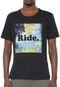 Camiseta Ride Skateboard Manga Curta Estampada Preta - Marca Ride Skateboard