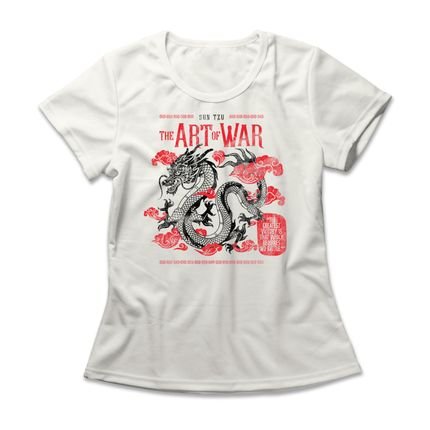 Camiseta Feminina A Arte Da Guerra - Off White - Marca Studio Geek 