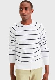 Sweater Dockers Blanco - Calce Regular