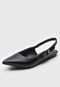 Sapatilha Slingback Jorge Bischoff de Couro Bico Fino Preta - Marca Jorge Bischoff