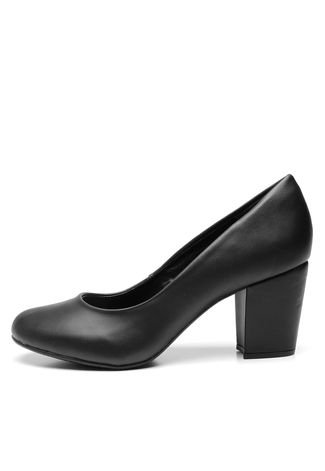 Scarpin DAFITI SHOES Salto Grosso Preto - Compre Agora