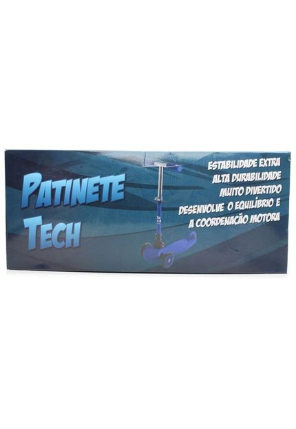 Patinete Tech Com 2 Rodas Dianteiras Azul Bel Fix - Marca Belfix