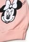 Vestido de Moletom Disney Infantil Minnie Rosa - Marca Disney