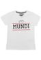 Camiseta Mundi Menino Escrita Branca - Marca Brandili Mundi