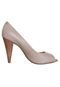 Peep Toe Loucos e Santos Salto Cone Alto Nude - Marca Loucos e Santos