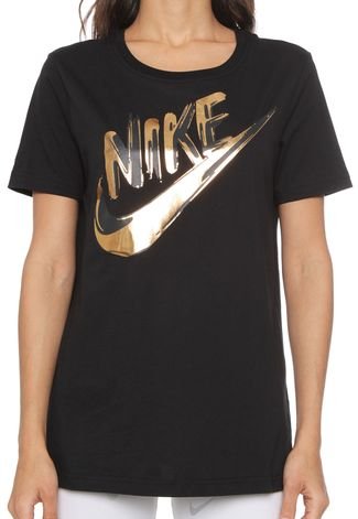 Camiseta Nike Sportswear W Nsw Top Ss Metall Preta