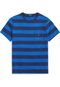 Camiseta Polo Ralph Lauren Custom Slim Fit Stripe Azul - Marca Polo Ralph Lauren