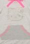Vestido Hello Kitty Capuz Cinza - Marca Hello Kitty