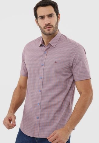 Camisa Regular Sarja Fio 60 Xadrez - Aramis