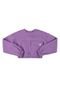 Blusão Cropped Básico em Moletom Juvenil Gloss Roxo - Marca Gloss