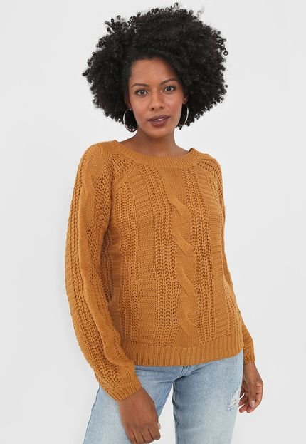 Suéter Tricot Vero Moda Cut Out Amarelo - Marca Vero Moda