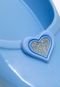 Sapatilha Infantil Feminina Pópidi Coração Glitter Azul - Marca Pópidí