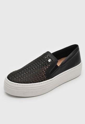 Slip On DAFITI SHOES Lasercut Branco - Compre Agora