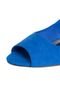 Peep Toe Via Marte Liso Azul - Marca Via Marte