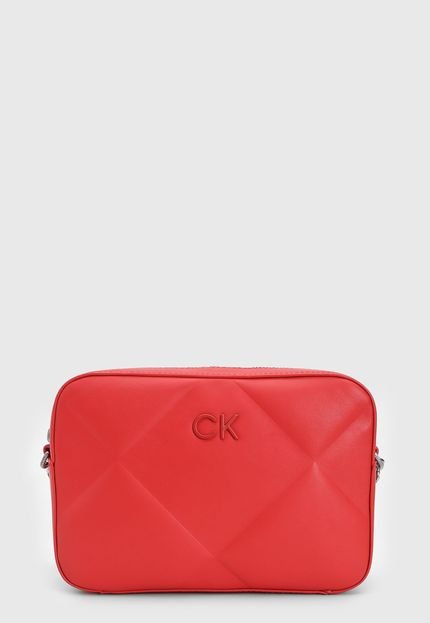 Bolsa Transversal Calvin Klein Matelassê Vermelha - Marca Calvin Klein