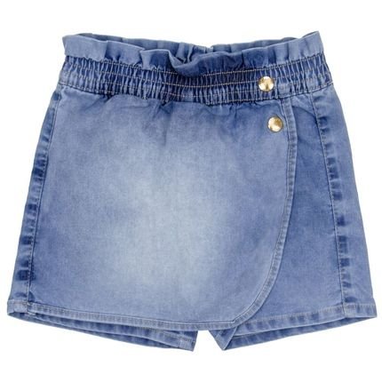 Short Saia Infantil Look Jeans Clochard Jeans - Marca Look Jeans