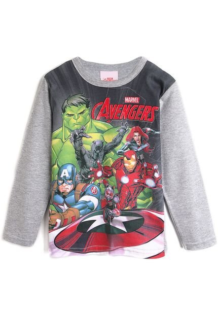 Camiseta Brandili Infantil Marvel Cinza - Marca Brandili