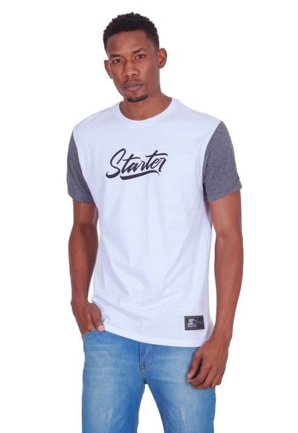 Camiseta Starter Raglan Estampada Black Label Branca - Marca STARTER