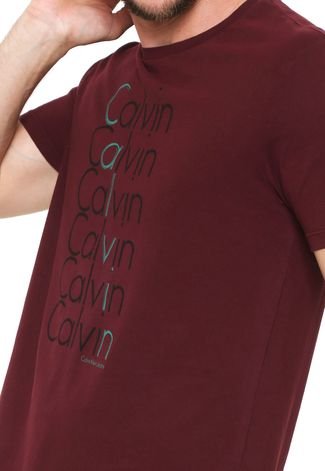 Blusa Calvin Klein Jeans Slim Logo Vinho Calvin Klein Jeans - Detalhes do  produtoBlusa Calvin Klein Jeans Slim Logo Vinho Manga: Curta Gola: Redonda  Medidas da …