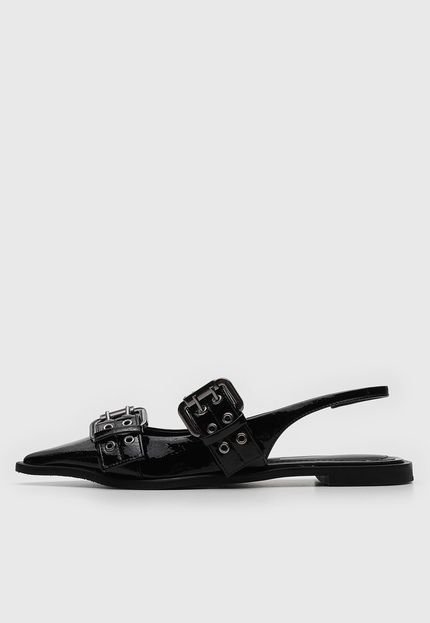 Sapatilha Slingback Santa Lolla Ilhos Preta - Marca Santa Lolla