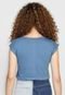 Blusa Cropped Forever 21 Bolso Azul - Marca Forever 21
