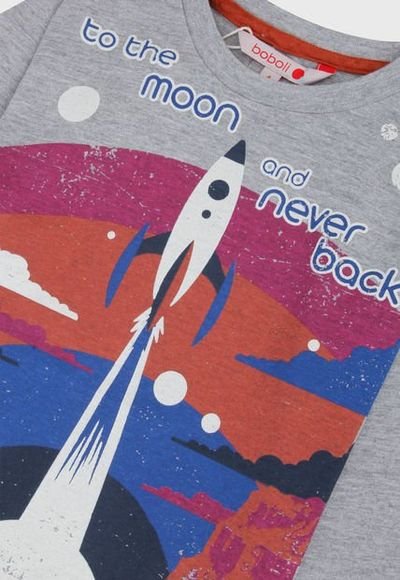 Camiseta Manga Larga Gris Multicolor Boboli Compra Ahora