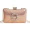 Bolsa Clutch Liage Festa Metal Casamento Brilho Strass Pedraria Pedra Dourada Rose Bronze - Marca Liage