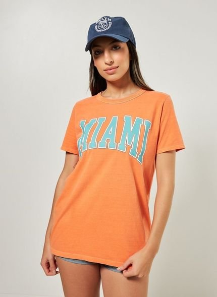 Camiseta Laranja College Miami - Marca Youcom