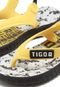 Chinelo Couro Tigor T. Tigre Menino Lettering Amarelo - Marca Tigor T. Tigre
