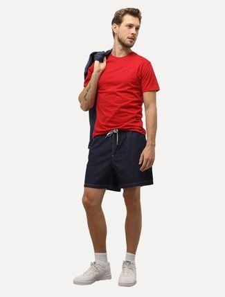 Camiseta Tommy Hilfiger Masculina Essential Cotton Vermelha