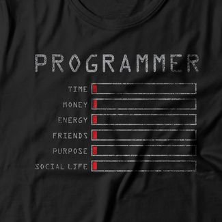 Camiseta Feminina Programmer Life - Preto