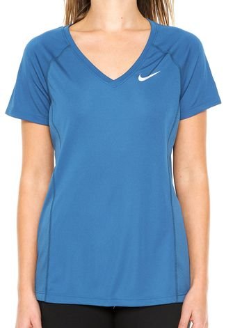 Camiseta Nike Nk Dry Miler V Azul
