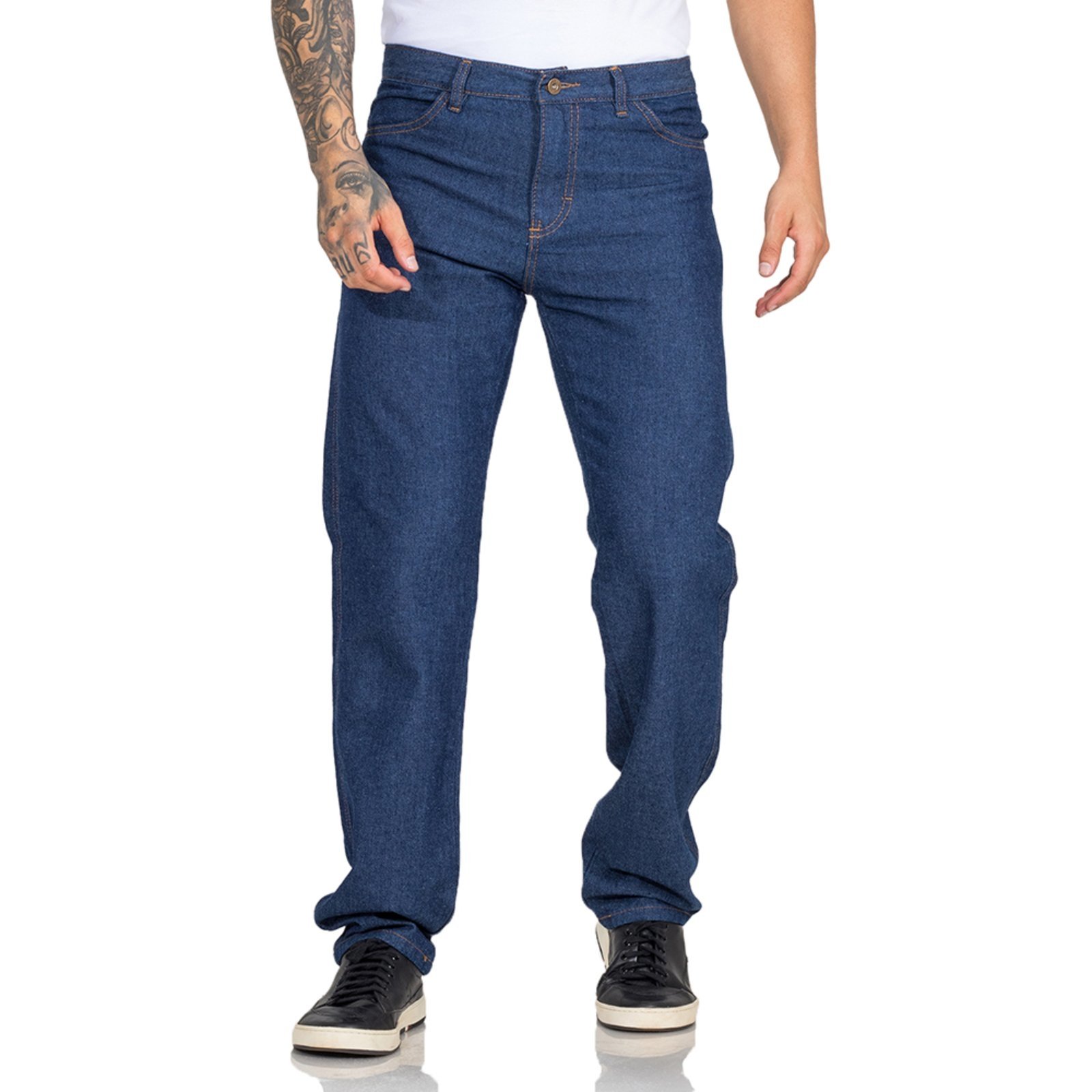 Calça Jeans Masculina Tradicional Para Trabalho Reforçada - Marca Zafina