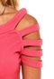 Vestido FiveBlu Curto Recortes Rosa - Marca FiveBlu