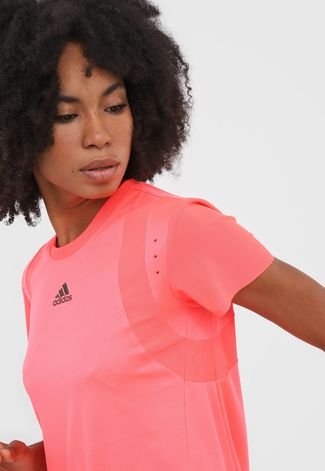 Camiseta adidas Performance Training Heat Ready Neon Rosa