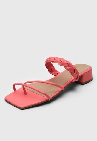 Tamanco Dafiti Shoes Tramado Rosa - Compre Agora