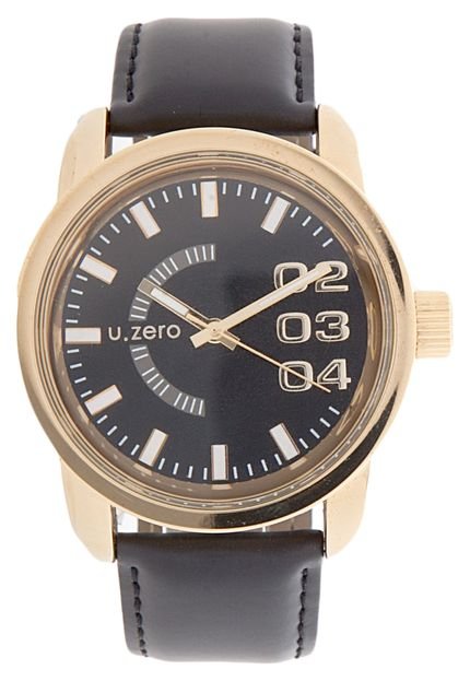 Relógio u.zero 6058 6 Preto - Marca u.zero