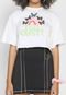 Camiseta Cropped Forever 21 Stay Groovy Off-White - Marca Forever 21