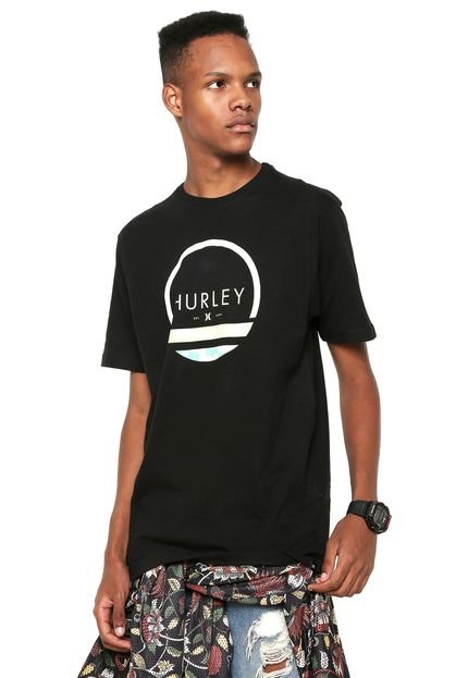 Camiseta Hurley Silk Olas Preta - Marca Hurley