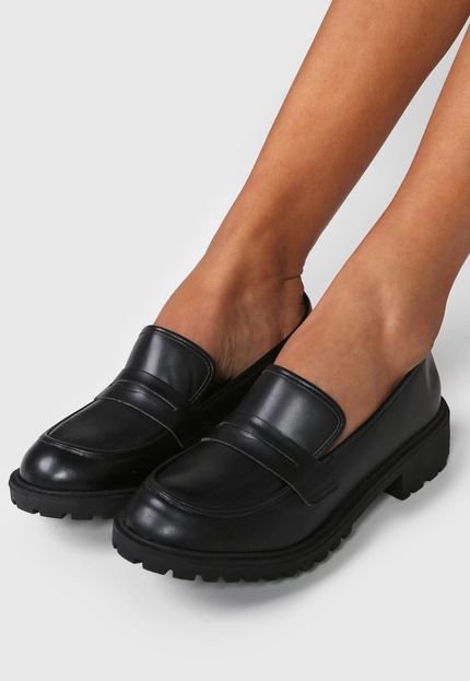 Mocassim Forever 21 Tratorado Preto - Marca Forever 21