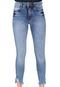 Calça Jeans Biotipo Skinny Cropped Assimétrica Azul - Marca Biotipo