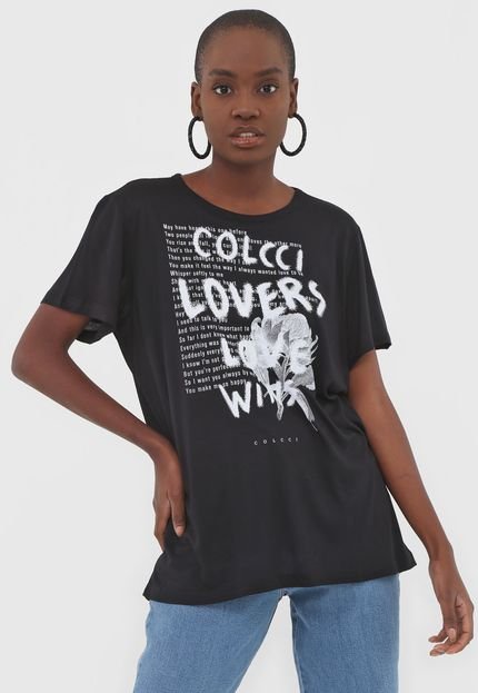 Camiseta Colcci Lovers Preta - Marca Colcci