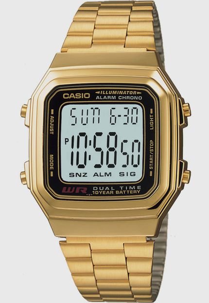 Relógio Casio A178WGA-1ADF Dourado - Marca Casio