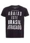 Camiseta Ellus Brasil Atrasado Preta - Marca Ellus