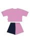 Conjunto Infantil com Blusa e Short para Menina Bee Loop Roxo - Marca Bee Loop