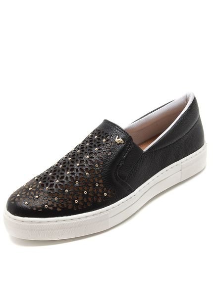 Slip On Couro Verofatto Lasercut Preto - Marca Verofatto