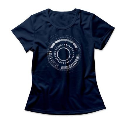 Camiseta Feminina Reactor - Azul Marinho - Marca Studio Geek 