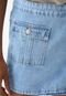 Saia Jeans Sawary Curta Cargo Azul - Marca Sawary