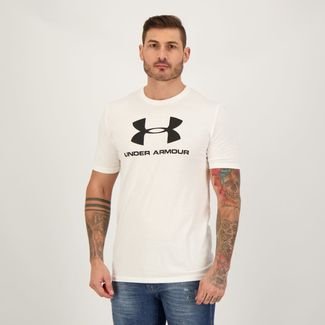 Camiseta Under Armour Sportstyle Logo Branca e Preta