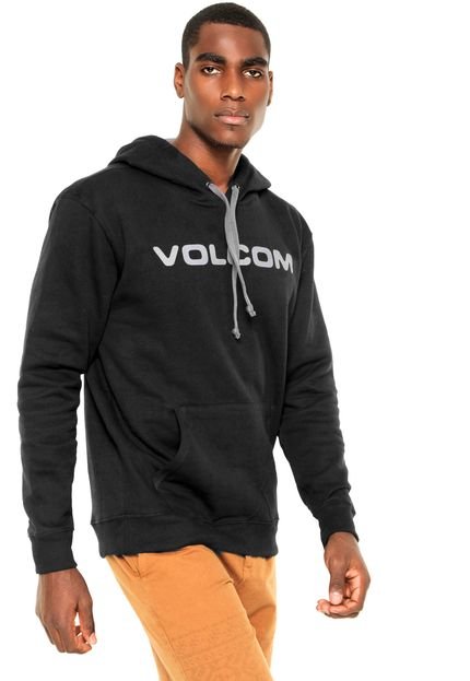 Moletom Fechado Volcom Impact Preto - Marca Volcom